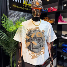 Men t-shirt wholesalena tees批发男士T恤短袖款宽卡通图案Cotto