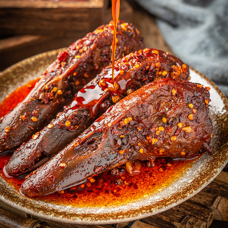 麻辣鸭头2个装 四川特产网红香辣肉类代发酒吧KTV零食批发