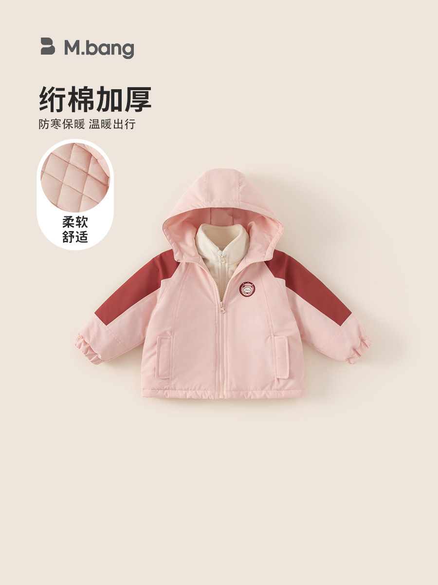 Ropa de niños Youbao niñas abrigos de otoño y invierno bebés con capuzas nuevos 3 en 1 ropa de invierno gruesa ropa de asalto infantil