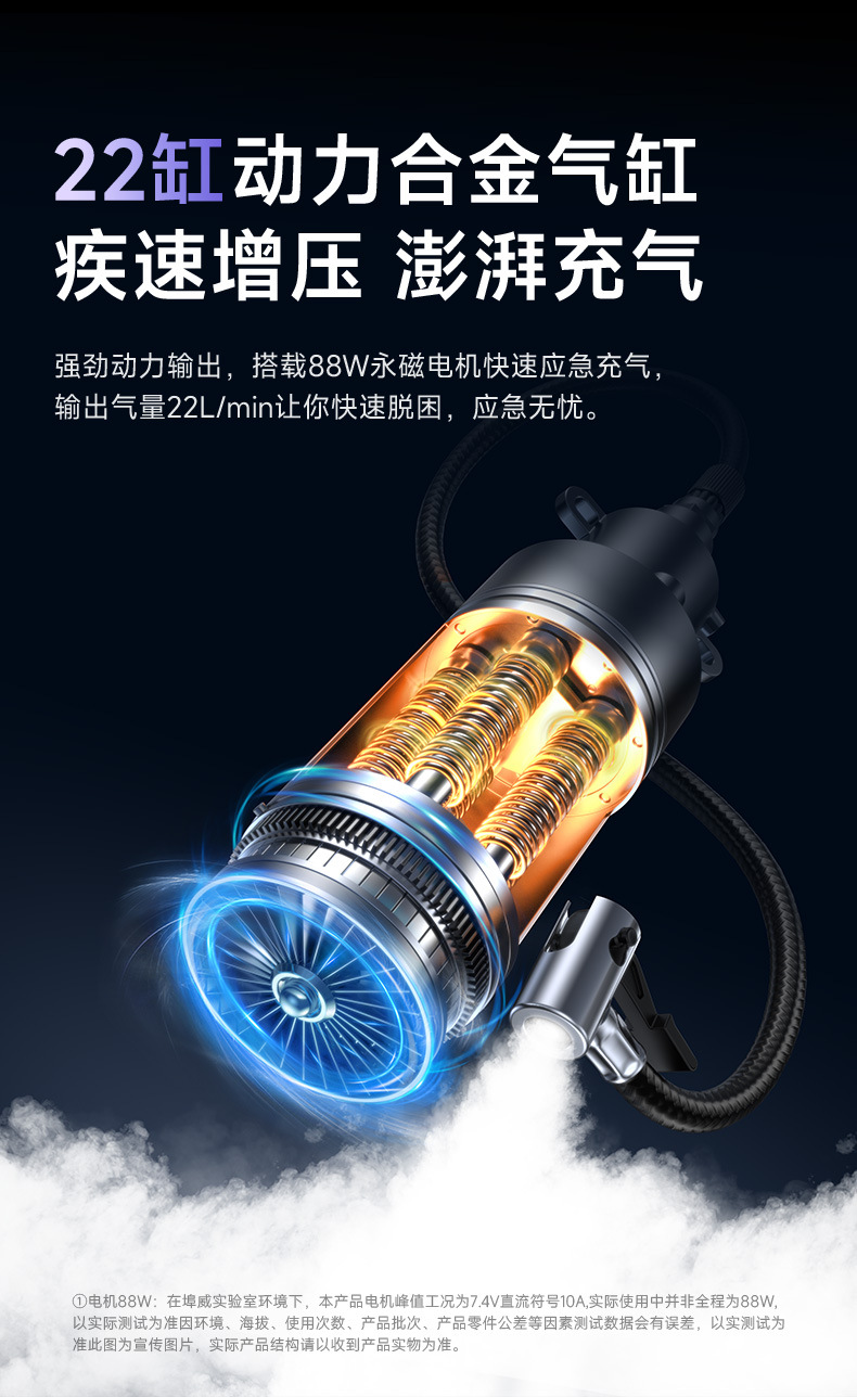 [Cp12] Buwei Car Emergency Jump Starter with Built-In Car Air Pump and Power Bank 12V