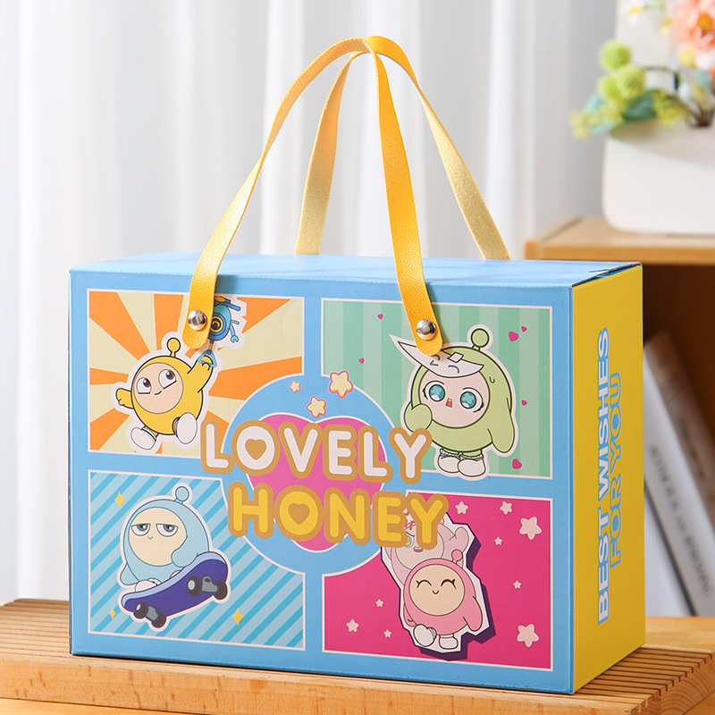 Children's Birthday Gift Box Empty Box Ten-Year-Old Companion Gift Box Gift Box Baby Full Moon Candy Gift Packaging Box