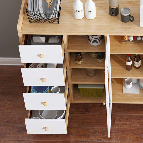 Kitchen cabinet simple sideboard wine cabinet integrated wall-mounted simple household small cabinet cupboard tea cabinet storage cabinet