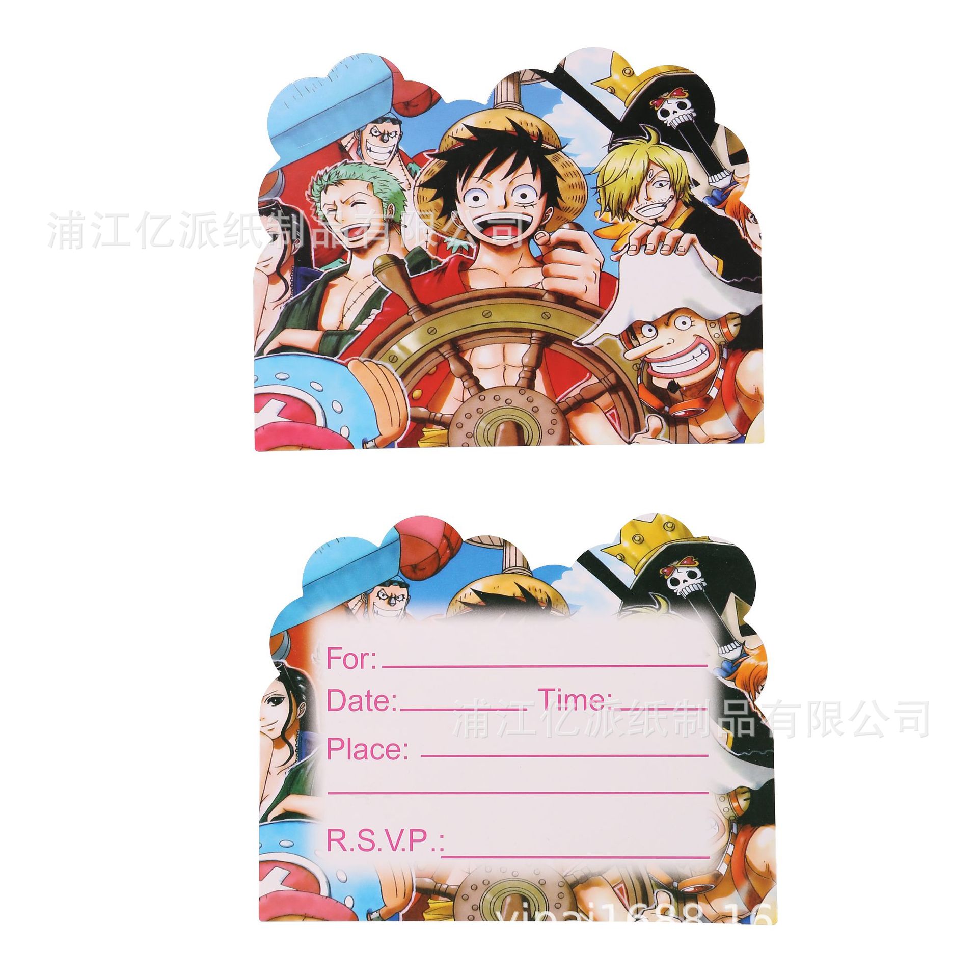 One Piece cubiertos de fiesta de cumpleaños bandeja de papel tazas toallas de papel globos pastel tapa cubiertos de fiesta de cumpleaños