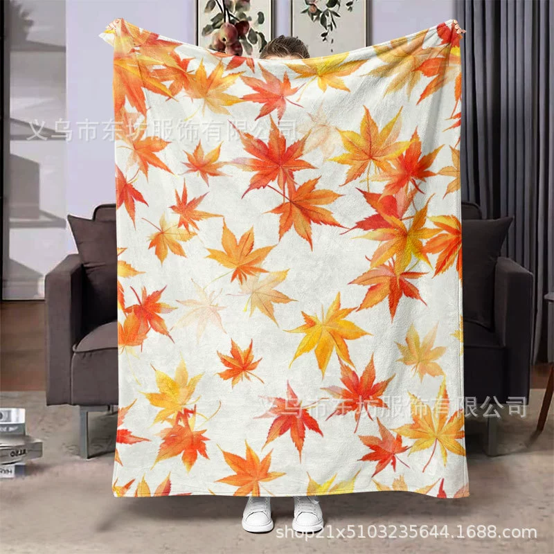 Простой кленовый лист мягкий и удобный фланелевый теплый одеяло универсальный