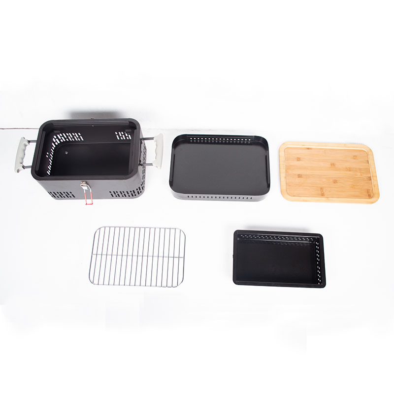 horno de barbacoa portátil con cubierta de madera horno de barbacoa desmontable al aire libre sin humo horno de barbacoa de carbón transfronterizo parrilla de barbacoa estilo japonés