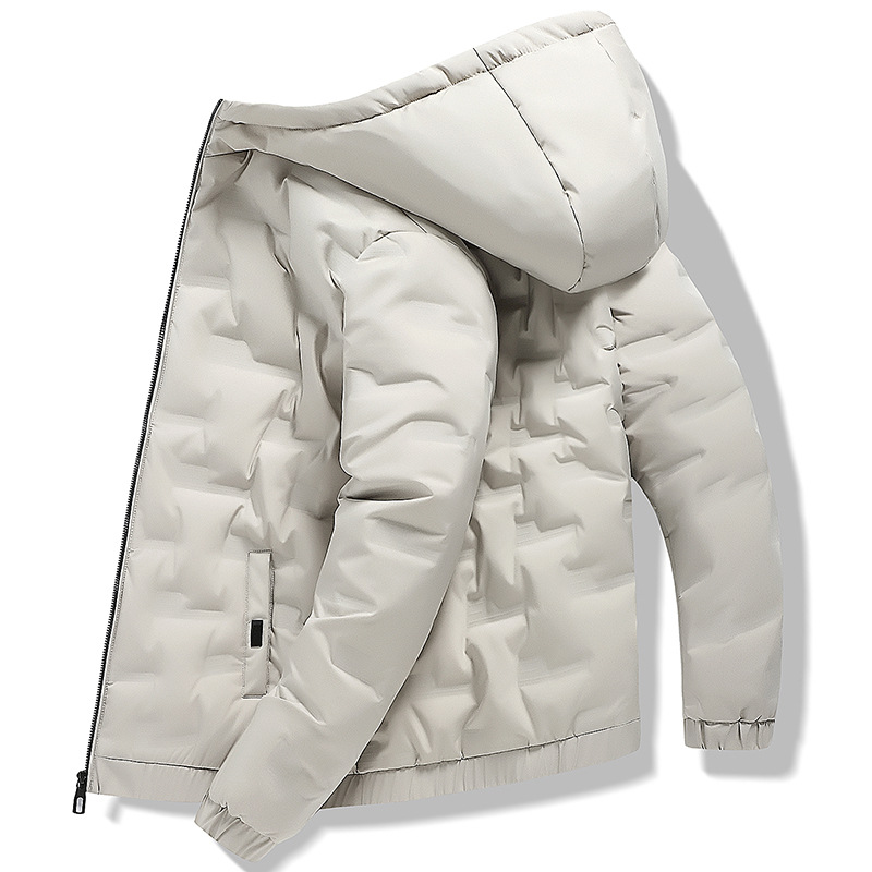 Chaqueta de los hombres 2023 estilo coreano de moda guapo invierno ligero con capucha de los hombres invierno engrosada abrigo
