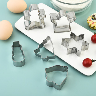 Wholesale Christmas Stainless Steel Snowflake Biscuit Mold Baking Tools Cake Mold Cookie Cutting Mold
