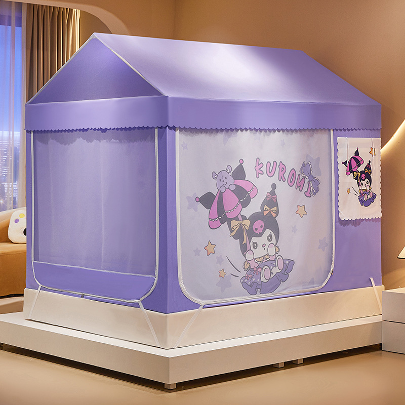 2025 New Three-Door Cute Cartoon Style 2516 Castle Blackout Bed Mosquito Net