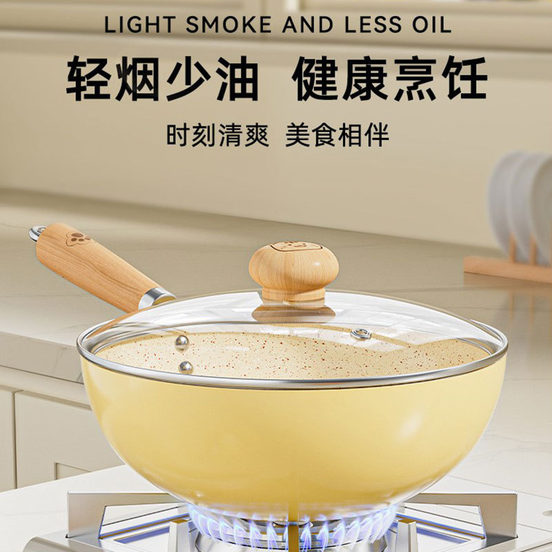 Sartén Wok Antiadherente con Recubrimiento Cerámico Fondo Plano para Cocina image 5