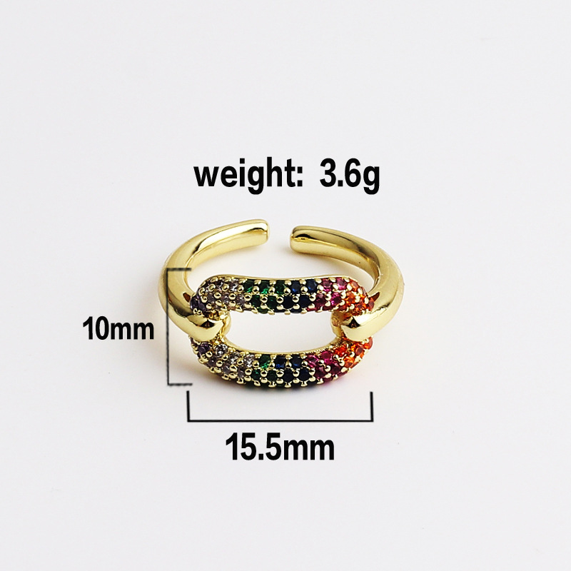 1 Piece Quantity Daily Occasion Copper Material Flower Pattern 1 Piece Simple Style Flower Copper Inlay Zircon Open Ring