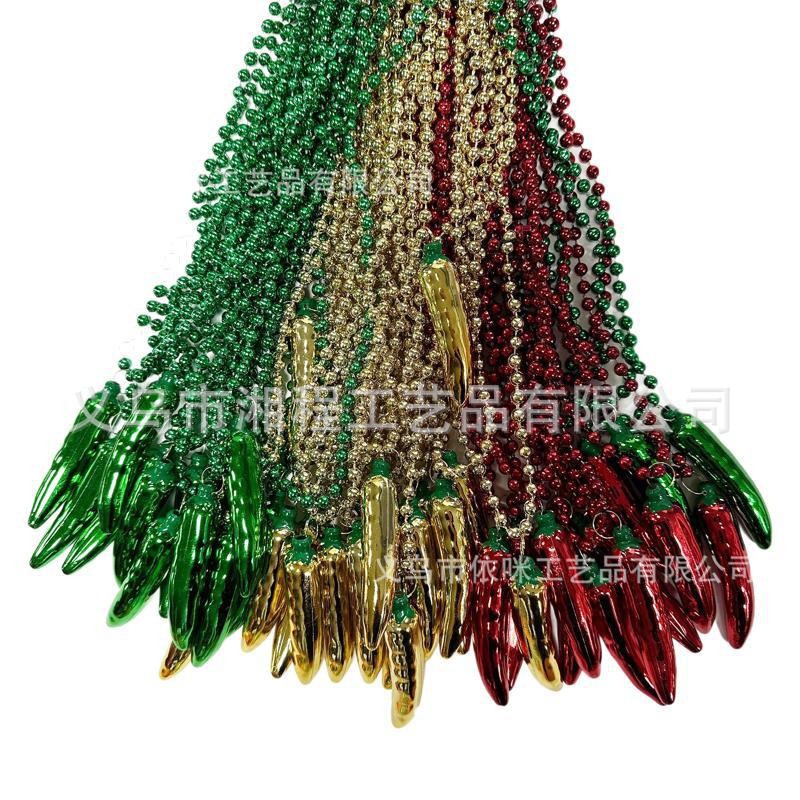 Collar de cuentas de chile collar de regalo de fiesta de chile 5 de mayo decoración de fiesta de carnaval