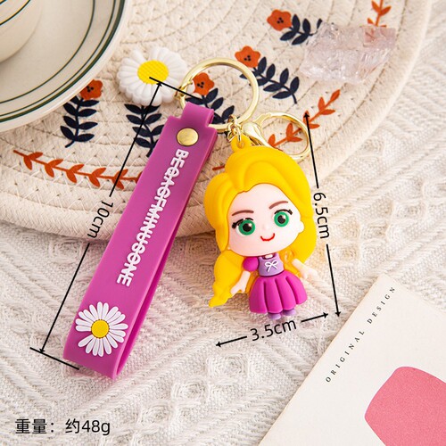 Creative Elsa Pendant Student Keychain Cartoon Mermaid Keychain Personalized Castle Snow White Keychain