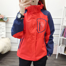 冲锋衣女2024新款春秋冬三合一可拆卸户外可印LOGO防风衣外套男