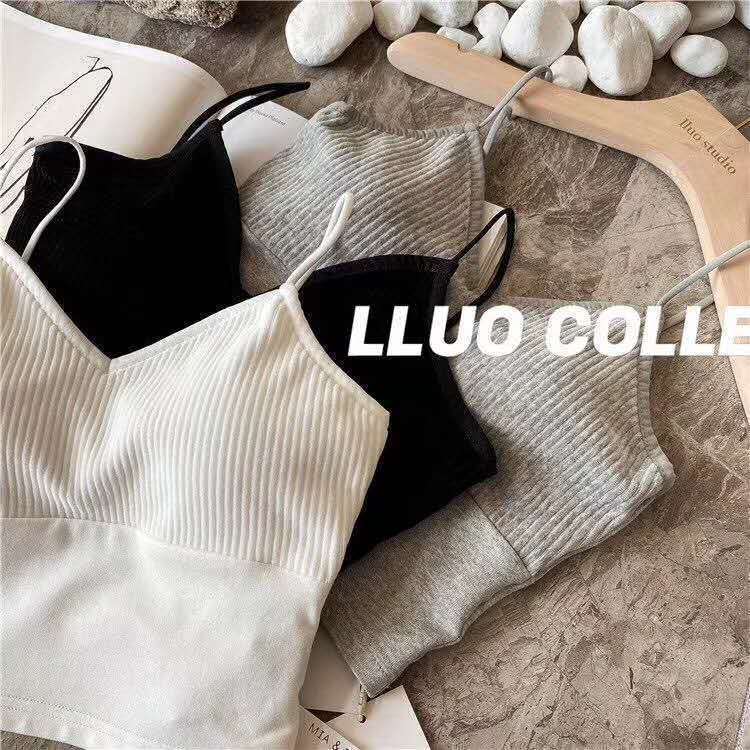 Camisola belleza espalda envuelta chaleco en el pecho desgaste interior de las mujeres desgaste exterior bottoming anti-Exposición con almohadilla en el pecho empujar hacia arriba chaleco deportivo ropa interior mujeres