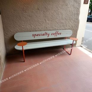 ✅ Ins Style Courtyard Outdoor Outdoor Tables and Chairs Balcony Milk Tea Shop Coffee Shop Simple Bench Leisure Waterproof Waiting