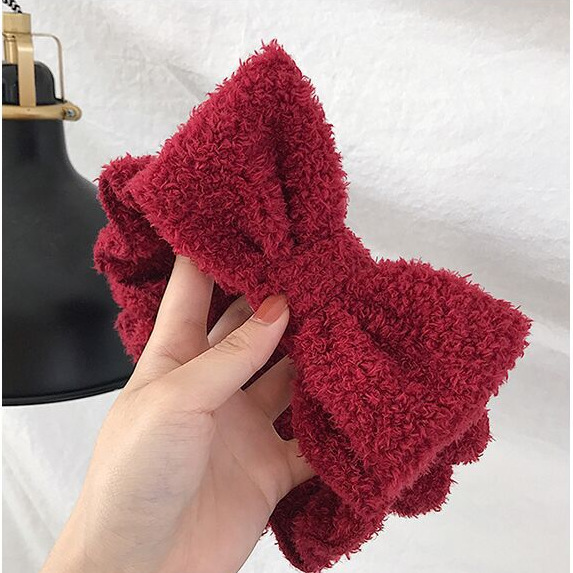 Estilo coreano vapor terciopelo arco banda de pelo de ala ancha femenina dulce cara lavado maquillaje banda de pelo diadema joyería al por mayor