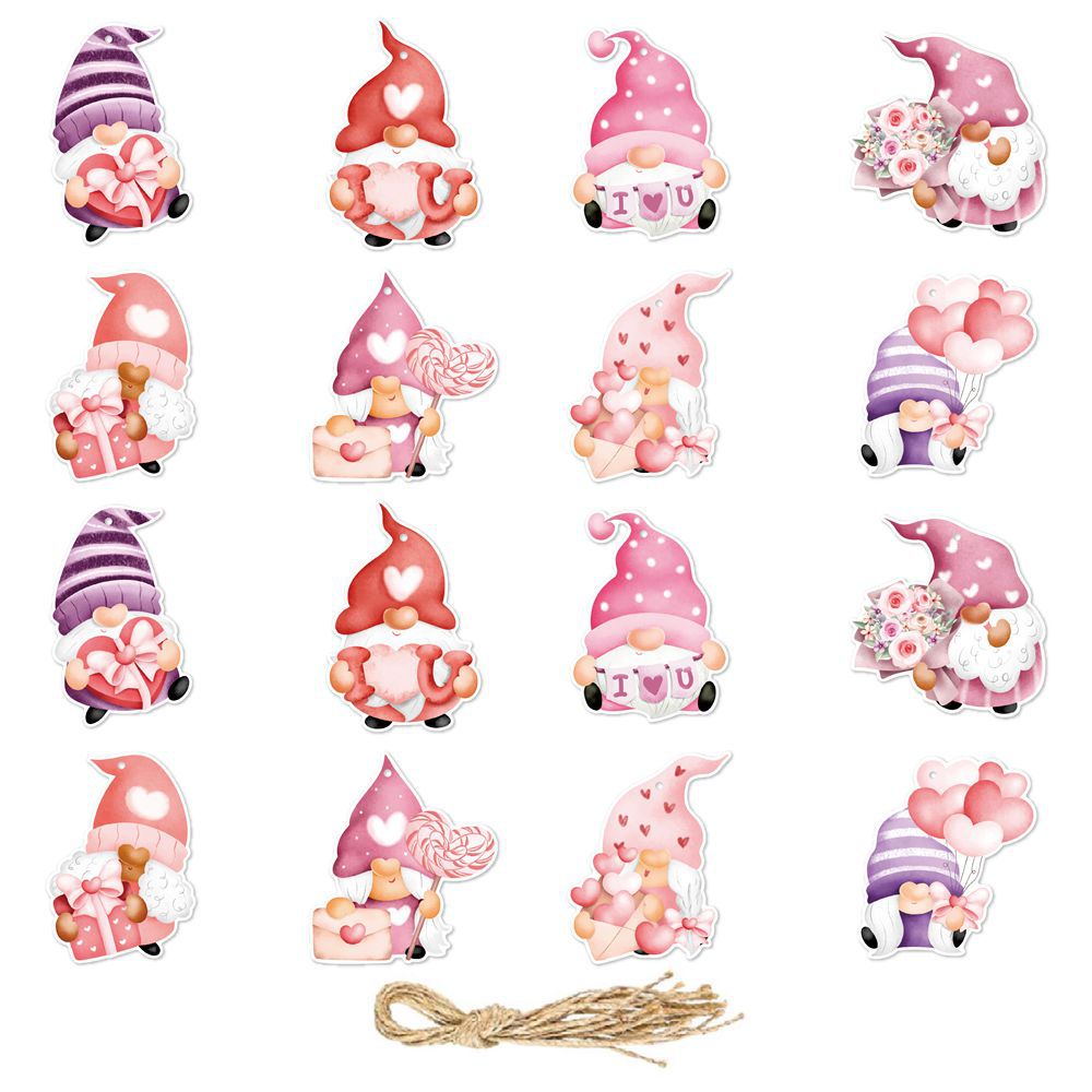 Nuevo Día de San Valentín decoración etiqueta adornos Día de San Valentín regalo decoración enano colgante boda decoración romántica