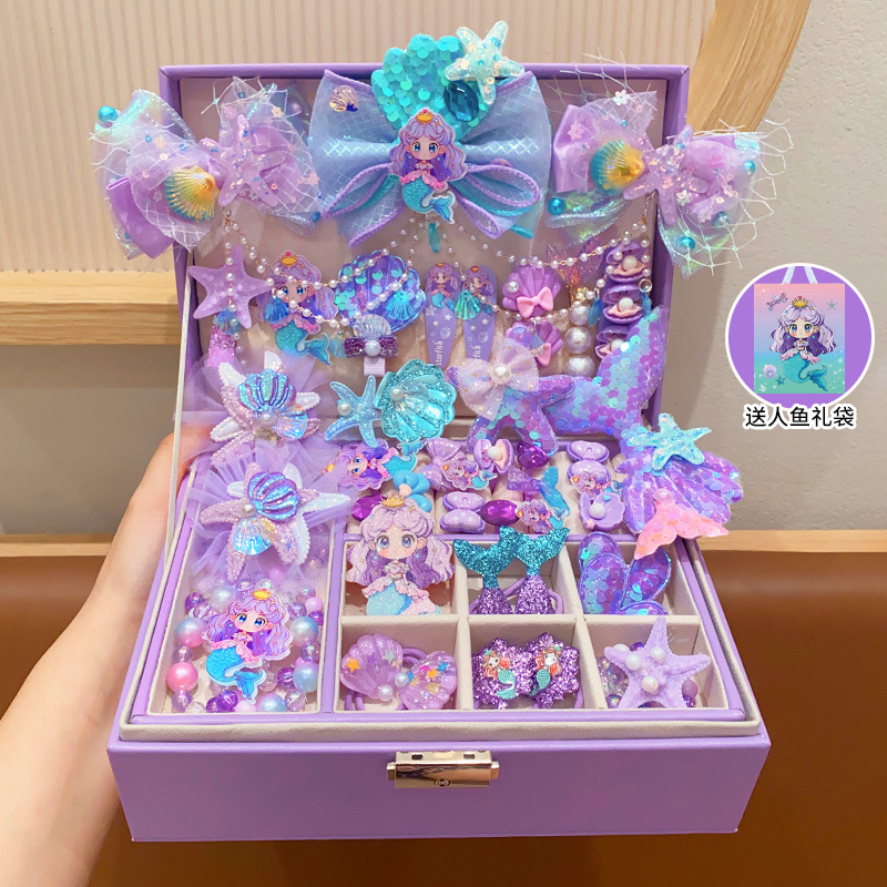 Snowflake bolsos para niñas princesa Aicha niños mochilas para niñas sirena caja de regalos set 1 de junio