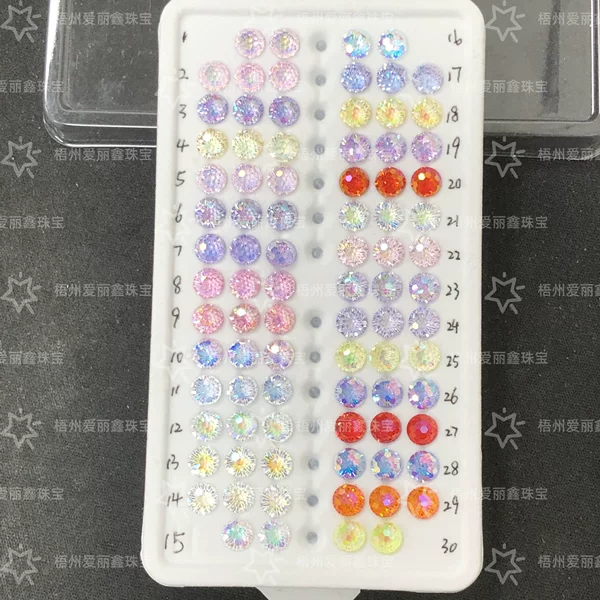 6mm Fireworks Cut Zircon with Sky Fire Finish, 5A Quality, Trendy Hot-Selling Earring Jewelry Loose Stone