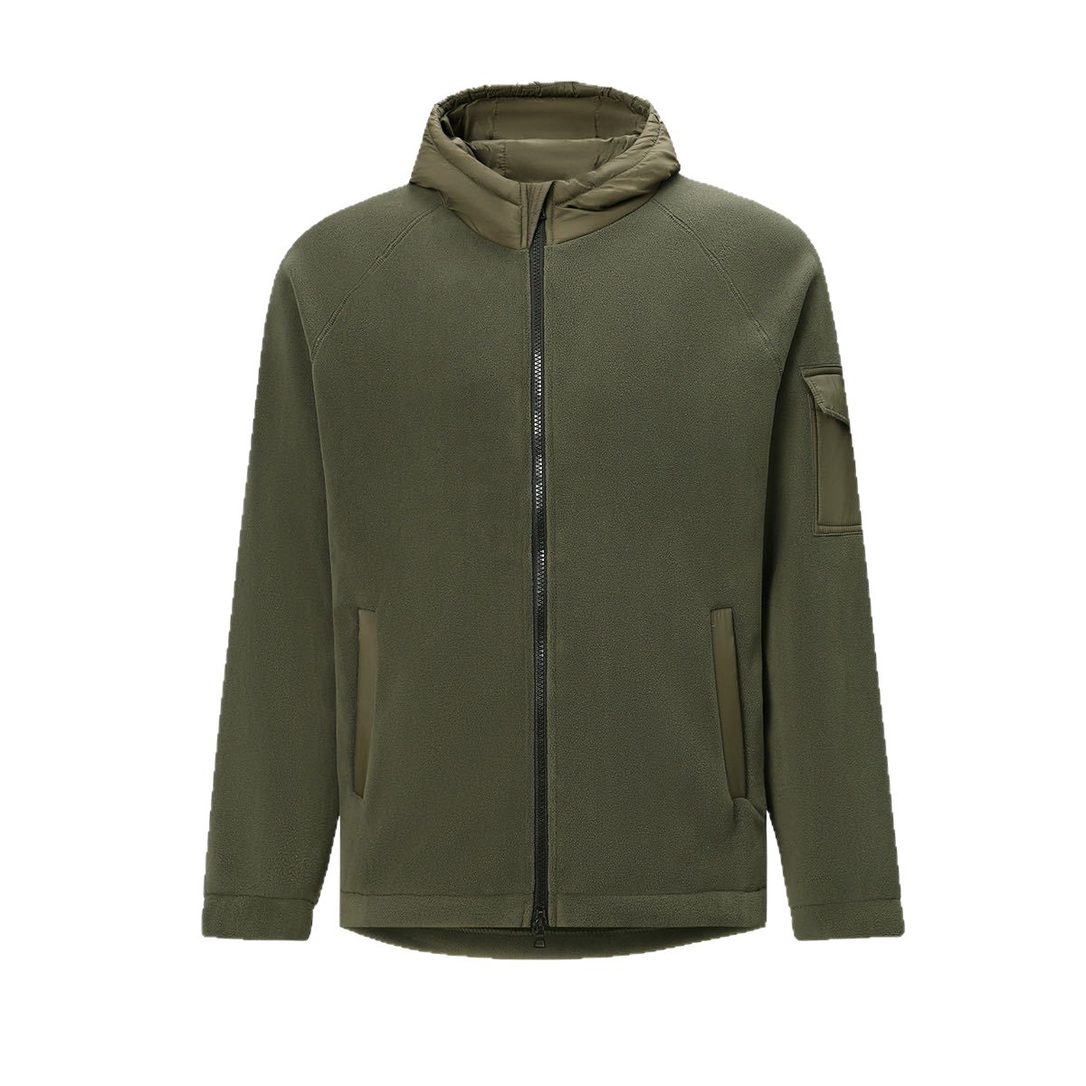 Cross-border Foreign Trade P-brand Thickened Fleece Patchwork Hooded For Men, 580g Thickened, Warm And Stylish Men's_voghion.com