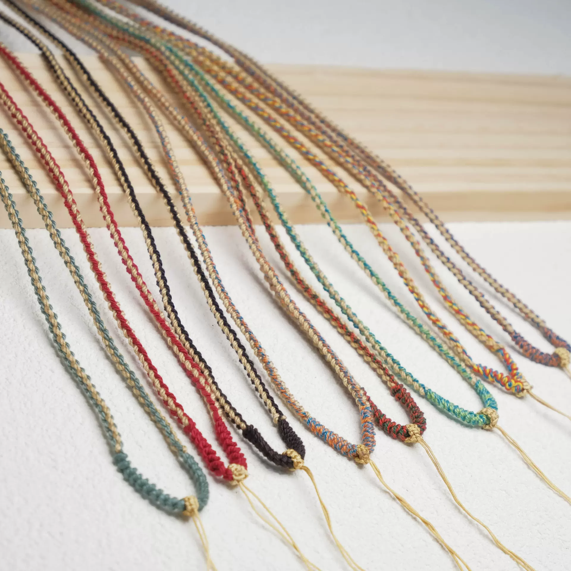 绳带棉线唐卡挂绳个性手工编织毛衣链民族风男女配绳挂件绳项链绳