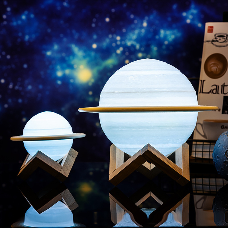 3dプリント土星灯創意小夜灯中秋、誕生日、恋人、海外の祝日のプレゼント電気スタンド|undefined