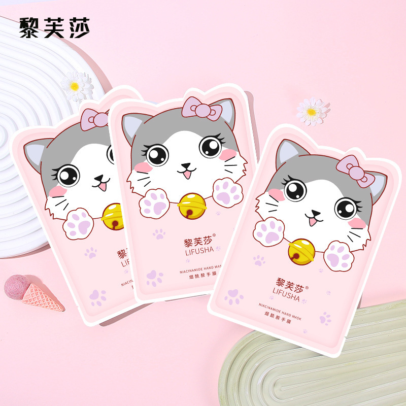 Explosions Li Fusha niacinamide hand film tender hands moisturizing Moisturizing Soft skin cat claw hand film wholesale