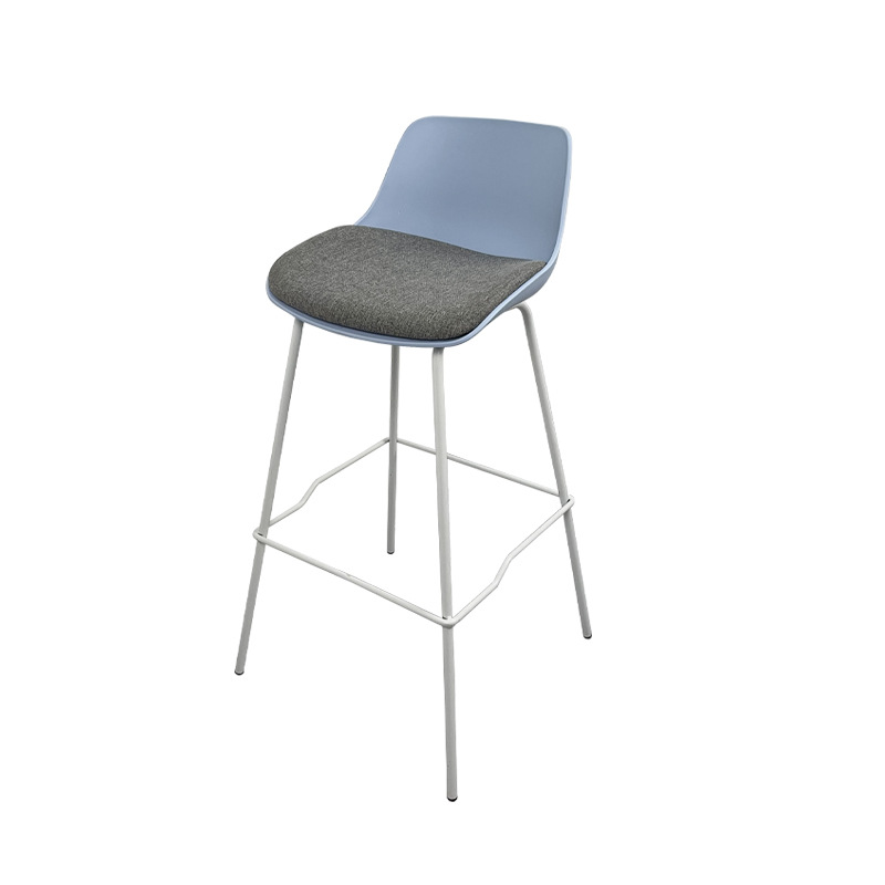 Bar de estilo nórdico silla alta red de leche roja tienda de té taburete especial de cuatro patas cafeteria de recepción casera taburete alto