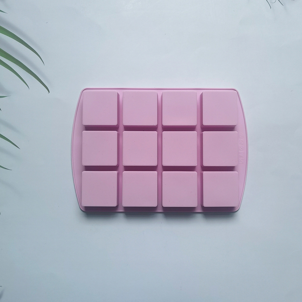 12 cuadrado 182 molde de silicona pastel helado pudín molde de postre jabón utensilios