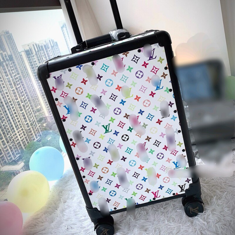 Lujia Rolling Trunk Monogram 20inch Hard Case 24inch Luggage Trolley Case Carry-On Suitcase