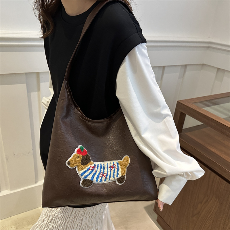 Otoño y invierno retro gran capacidad bolso de hombro de mujer 2024 nuevo estilo casual de moda simple bolso de hombro