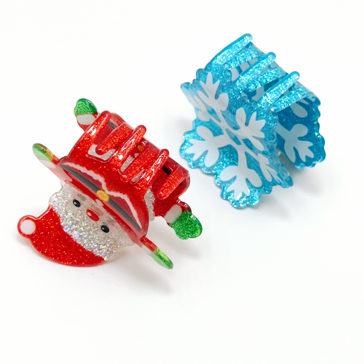 20g Weight Hair Claws Hair Accessories Type 1 Piece Quantity Holiday, Daily Occasion Arylic Material Christmas Festival Christmas Tree, Santa Claus Pattern Women's Gender Simple Style Style Christmas Simple Style Women's Christmas Tree Santa Claus Arylic Hair Claws 3
