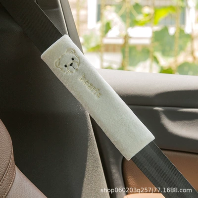 Seat belt shoulder pad – Safety Belt Shoulder Cover Pair - simple-white-bear-length-225cm