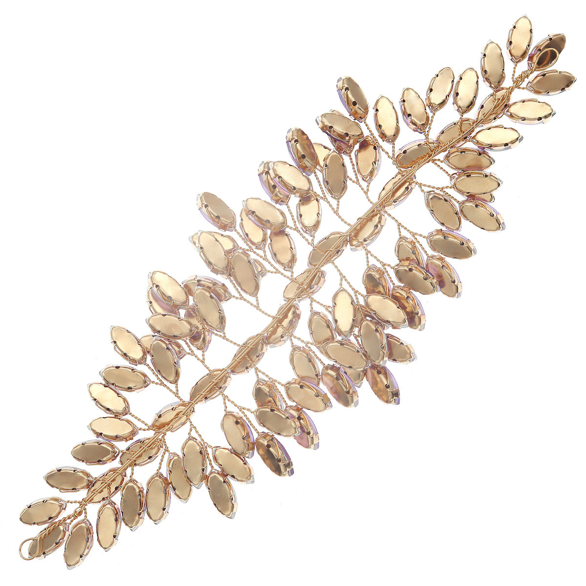 65g Weight Party Headpieces Hair Accessories Type 1 Piece Quantity Holiday, Wedding, Daily Occasion Rhinestone, Copper Material Leaf Pattern Women's Gender Simple Style Style Women's Simple Style Leaf Rhinestone Copper Party Headpieces 9