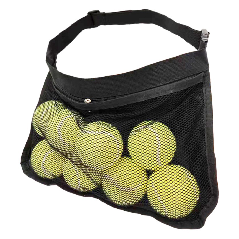Tennis and Pickleball Sports Waist Bag, Large Capacity Ball Storage Pouch, Portable Waterproof Oxford Cloth Equipment Bag