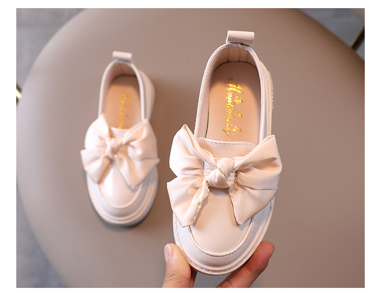 Girls' Leather Shoes Spring And Autumn British Style Bow Princess Shoes Children's Single Shoes Soft Sole Casual Shoes display picture 3
