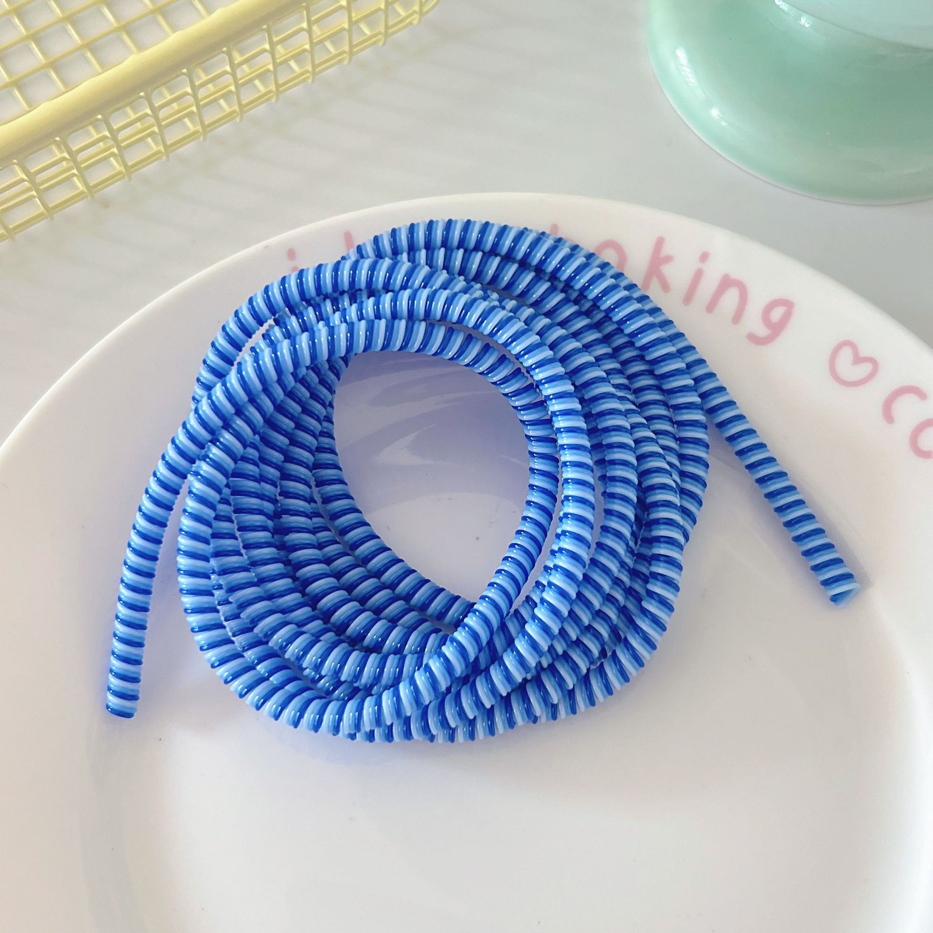 1,4 m 1,6 m cable de datos cuerda de protección anti-suciedad cable de teléfono móvil cuerda de bobinado anti-rotura cargador cubierta de protección de alambre