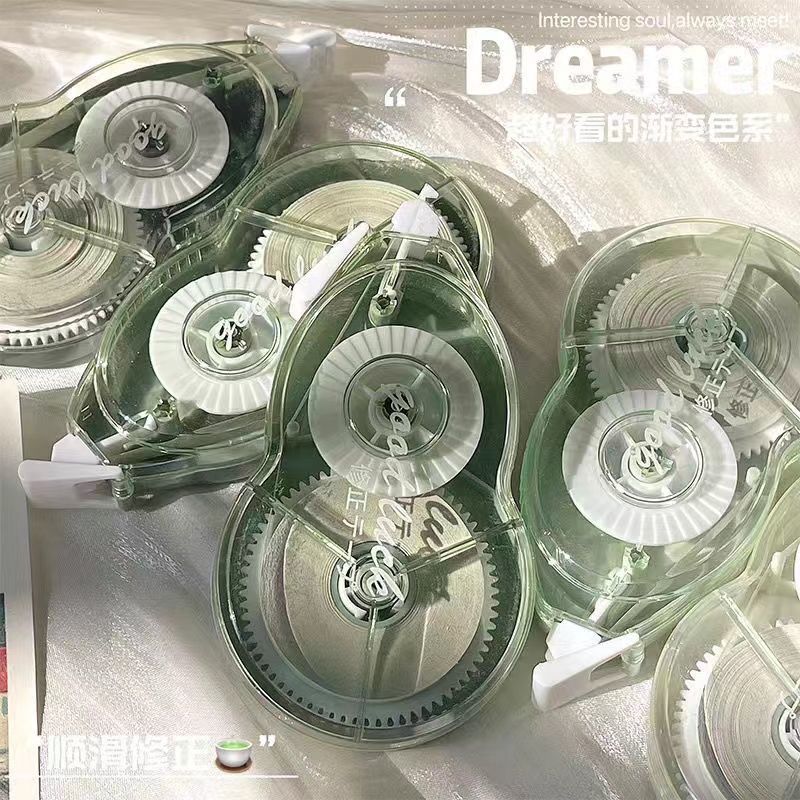 渐变修正带ins高颜值大容量涂改带简约顺滑静音改正带耐摔不断带