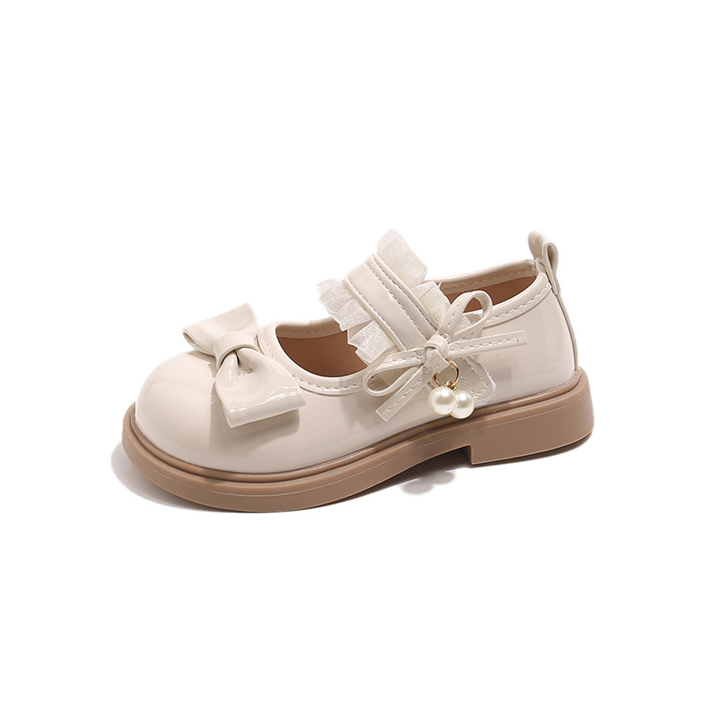 Niña Lolita zapatos de cuero primavera y otoño 2025 nuevos zapatos de espectáculo negro para niños zapatos de princesa de niña