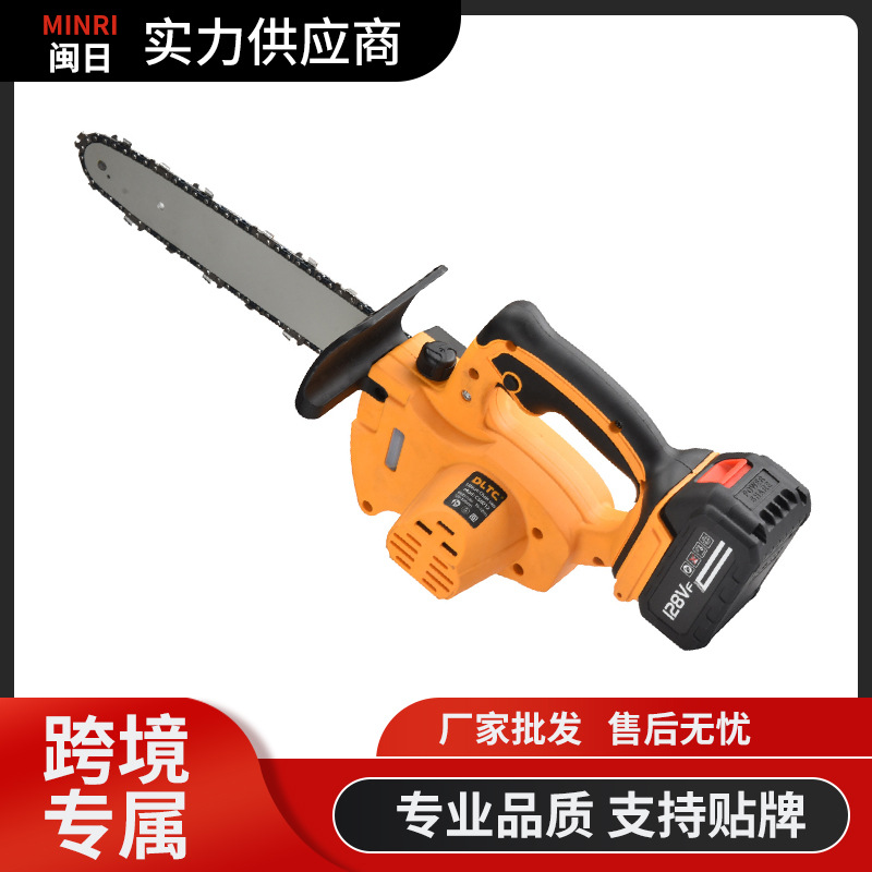闽日10寸家用单手锯充电式迷你电链锯果园修枝伐木锂电锯批发