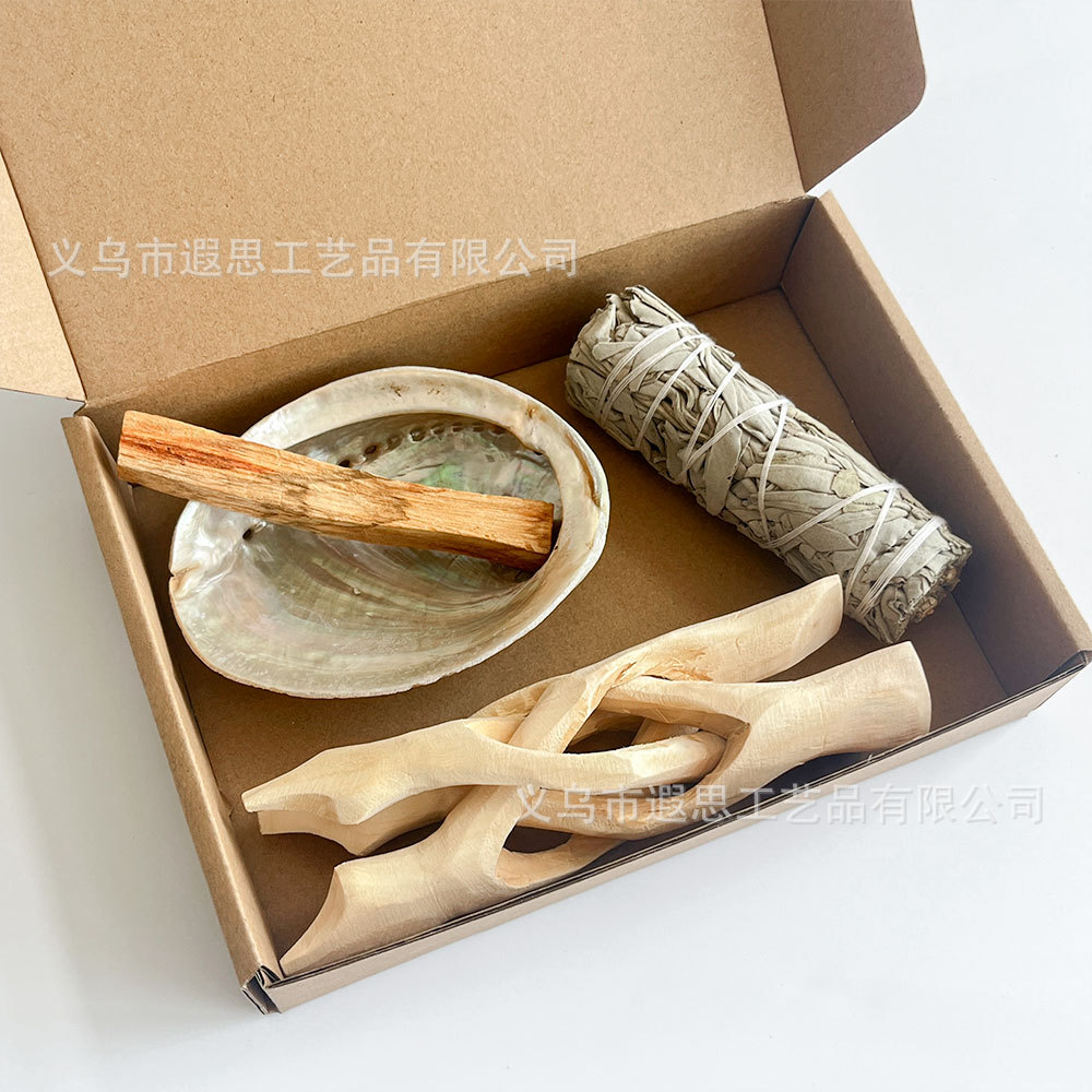 オーストラリア産白蝶貝と白木製スタンドの4点セット