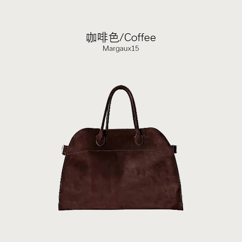 TheRow Tote, Margaux 15, bolso de cuero de seda de alta calidad, bolso de gran capacidad, bolso de viaje, bolso de mano