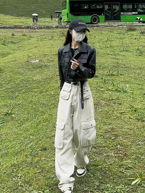 2025早秋机车小个子PU皮衣夹克外套女美式机车风高级感辣妹短款|undefined