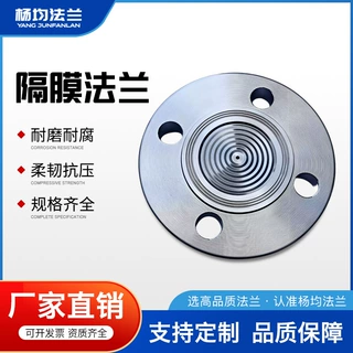 不锈钢压力表非标隔膜单法兰 压力变送器传感器隔膜法兰仪表配件