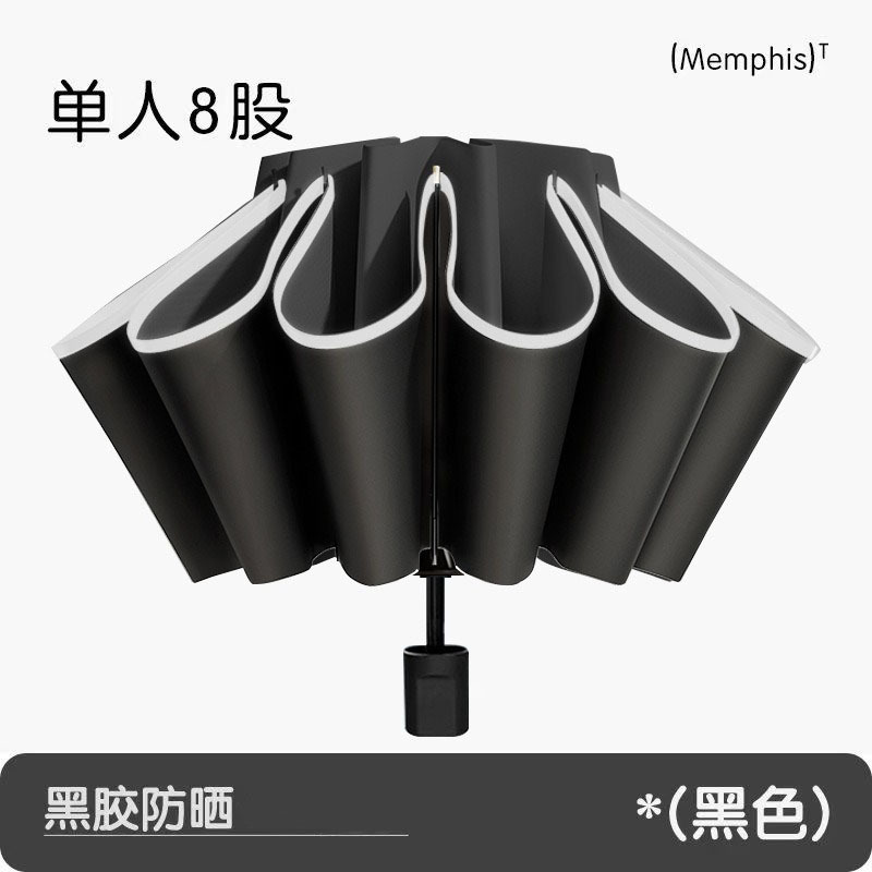 Sombrilla de vinilo triple, doble uso para sol y lluvia, sombrilla plegable, sombrilla con impresión de logotipo, sombrilla publicitaria, protección UV.