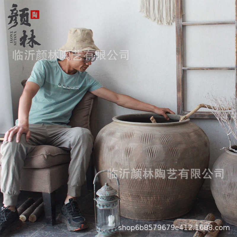 Cerámica de cerámica grasa vasija de cerámica gruesa vasija de barro vasija de cerámica retrógrada gran vasija de cerámica gran vasija de árboles