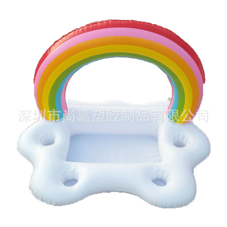 New PVC inflatable cup holder rainbow cloud ice bucket LED light…