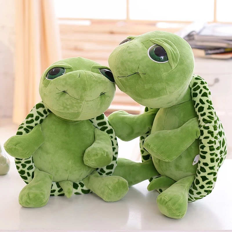 Nuevo lindo tortuga de peluche de juguete ojo grande tortuga Ragdoll muñeca tortuga almohada fábrica al por mayor