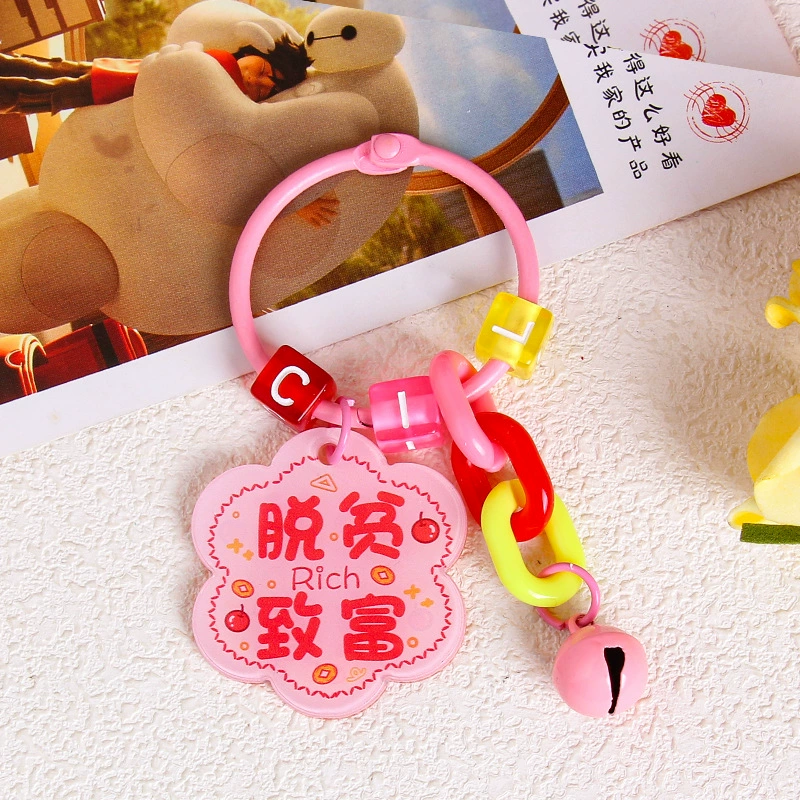 Brand creative acrylic protective amulet, keychain, transparent pendant, bag decoration, decorations