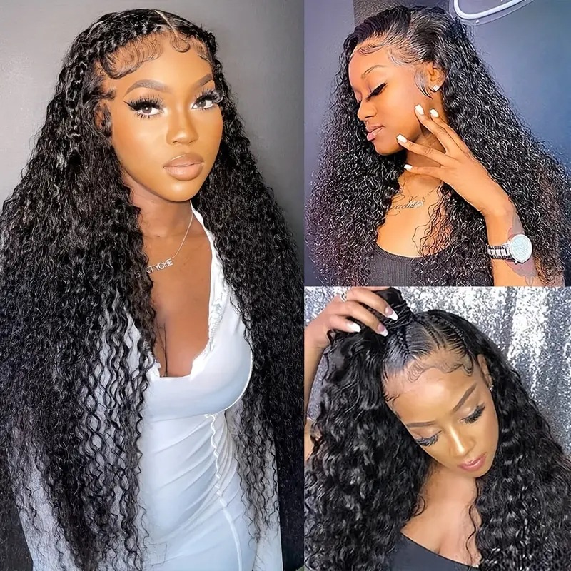 Perruque afro naturelle et duveteuse, boucles fines 13 x 4 mm, nouveau style, extension de cheveux synthétiques pour la tête entière_voghion.com